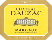 étiquette château Dauzac 2007