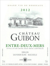 étiquette château Guibon blanc 2012