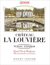 étiquette château La Louvière rouge 2008