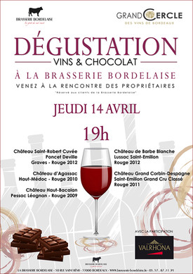Afficche Brasserie Bordealaise Vins et Chocolat